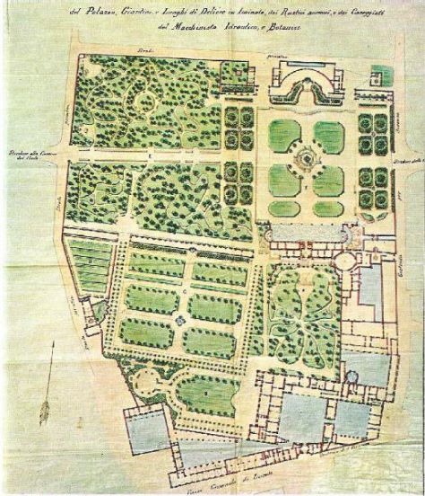 villa Litta Borromeo, disegno mappa