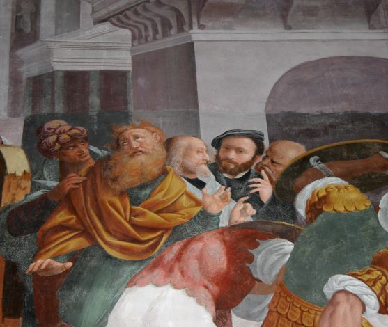 Martirio di Santa Caterina - autoritratto Lanino