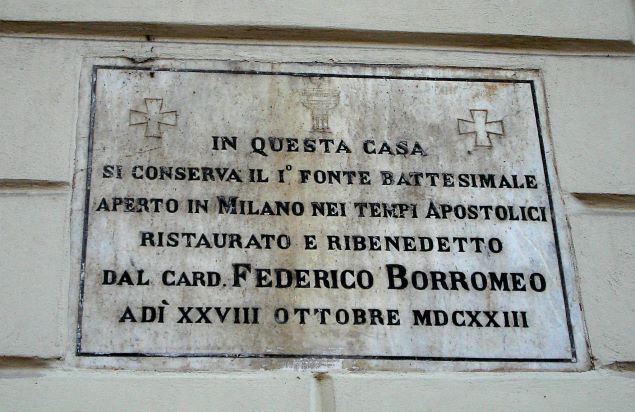 Lapide in piazza Sant'Eustorgio